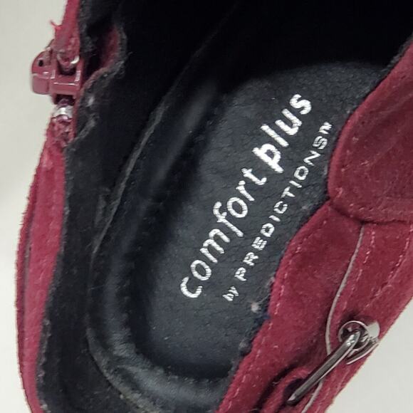 Comfort Plus by Predictions Burgundy Bootie Size 9 - Picture 5 of 9